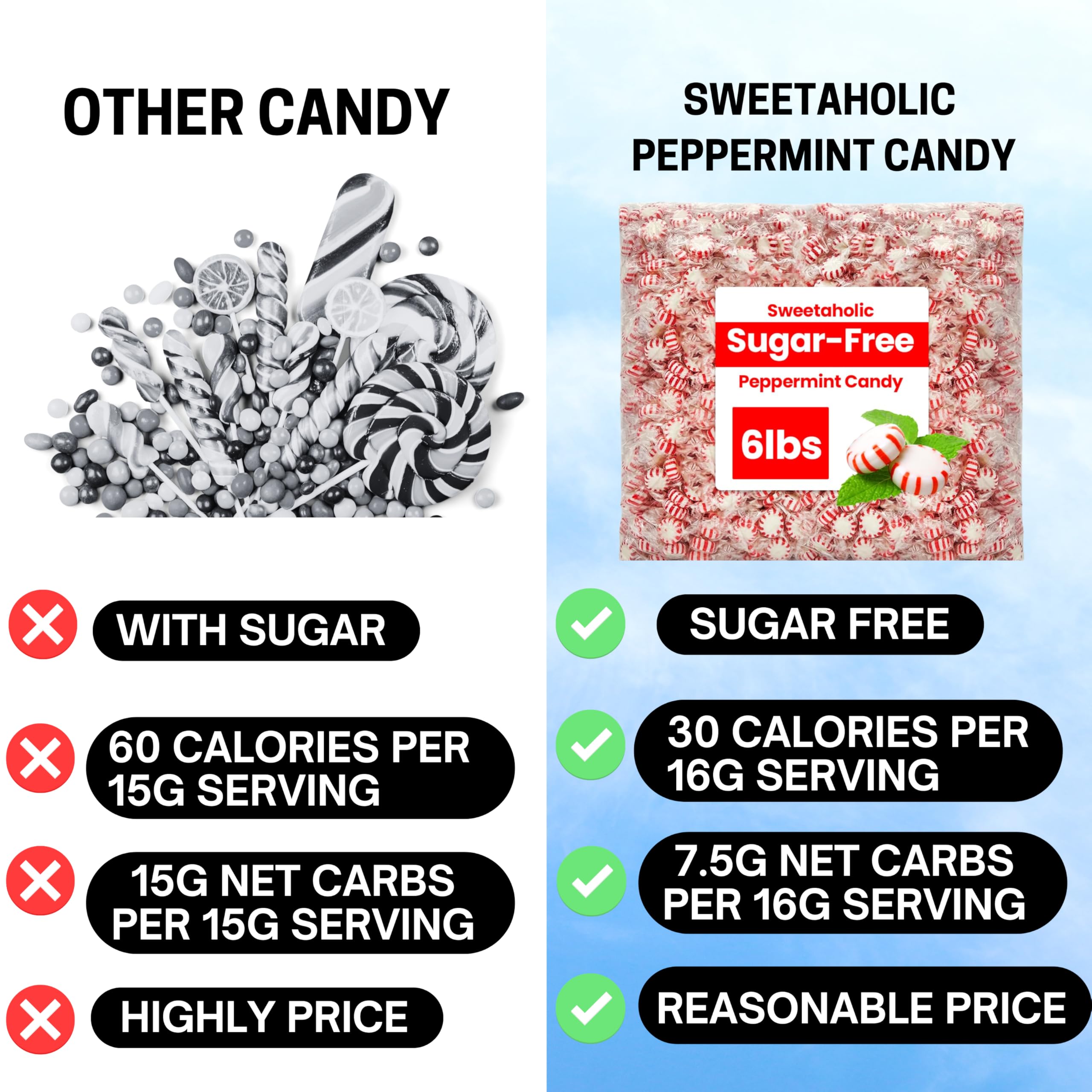 Sweetaholic disco envuelto individualmente, higiene y porción controlada