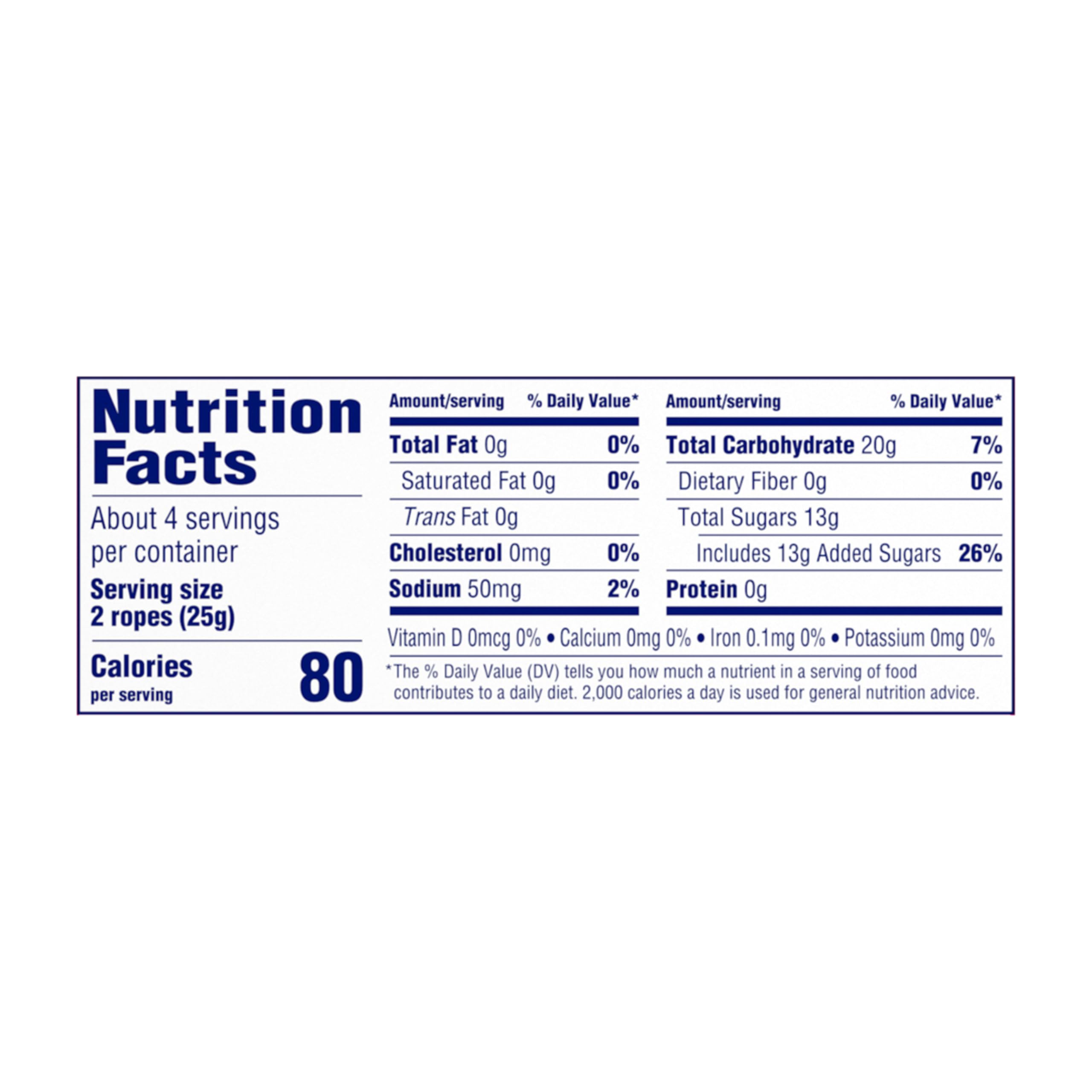SweeTARTS etiqueta y lista de ingredientes para revisar alérgenos y datos