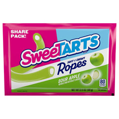 SweeTARTS primer plano de la cuerda y su textura masticable, atractivo visual