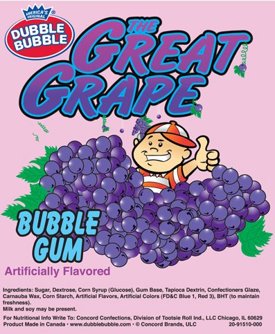 SweetGourmet primer plano de bolas de chicle moradas mostrando recubrimiento brillante