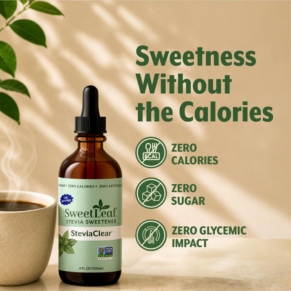 SweetLeaf endulzando café matinal sin calorías ni sabor artificial