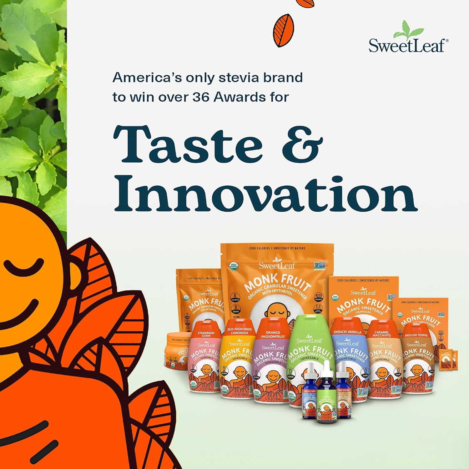 SweetLeaf en cocina junto a galletas destacando uso en repostería casera
