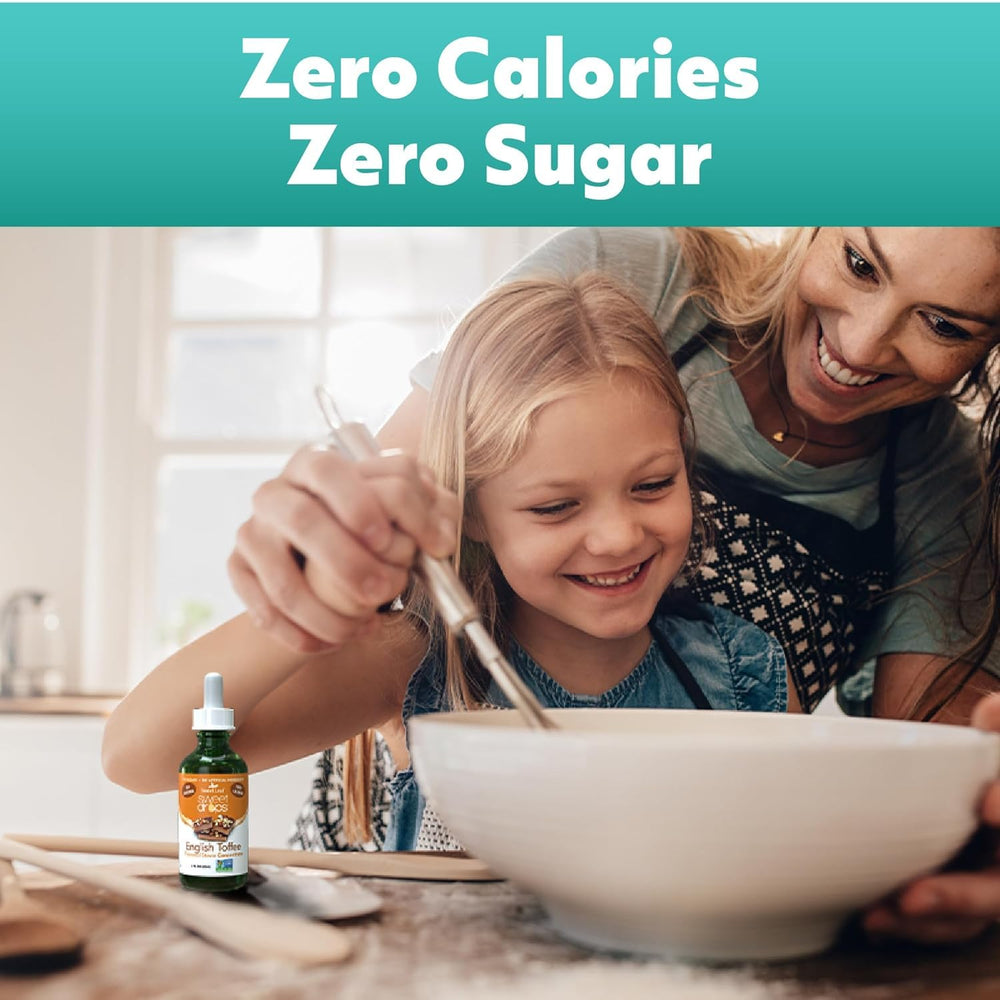SweetLeaf etiqueta con ingredientes naturales y sin azúcares añadidos