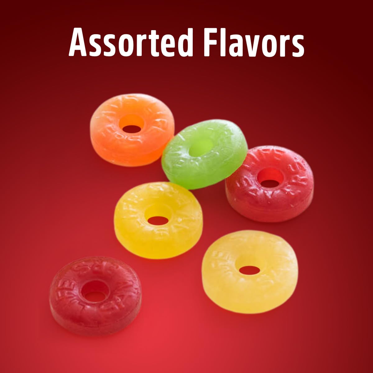 SWEETSIDE CANDY CO. piezas desplegadas por sabores mostrando variedad visual