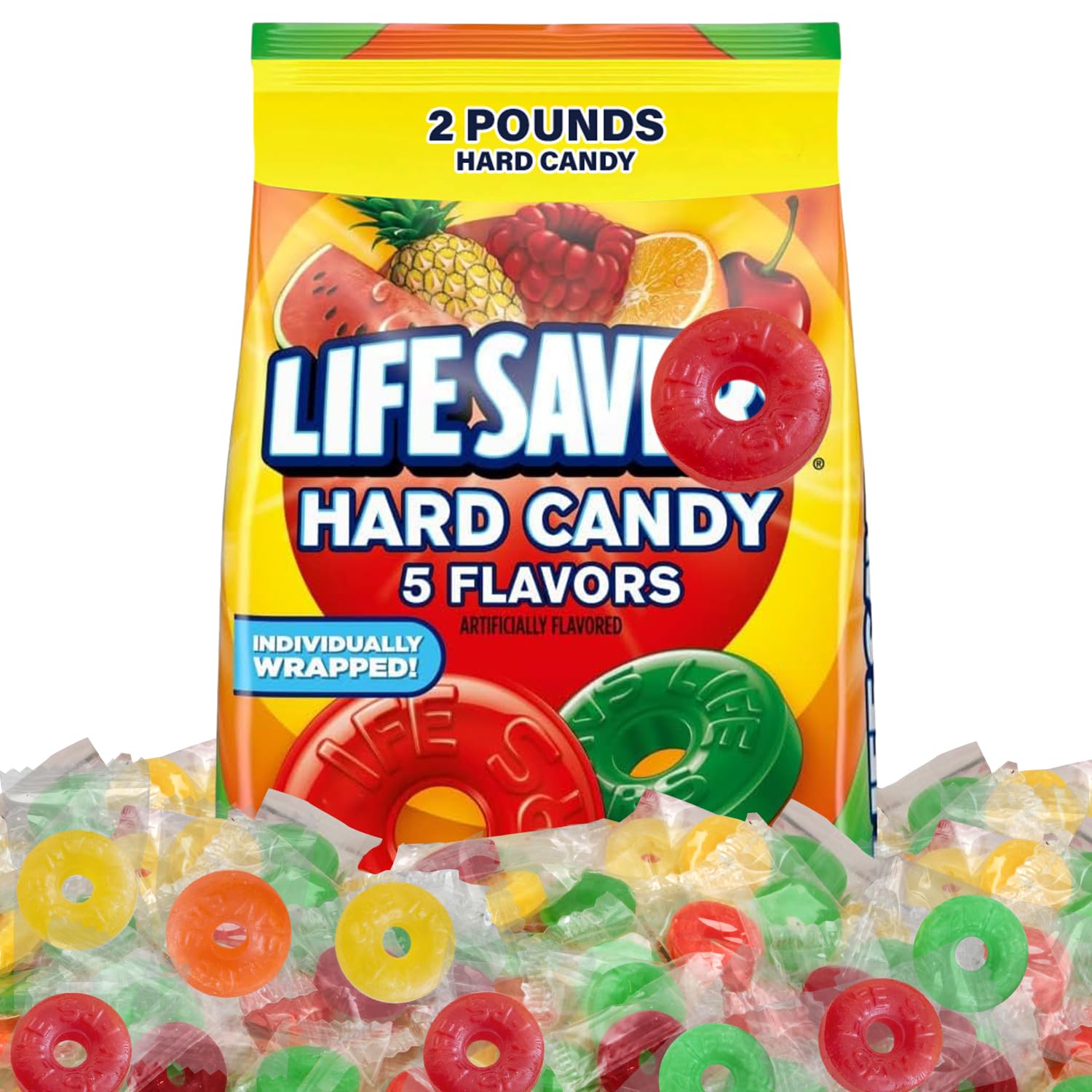 SWEETSIDE CANDY CO. frente del empaque mostrando 2 lb y colores, ideal para eventos