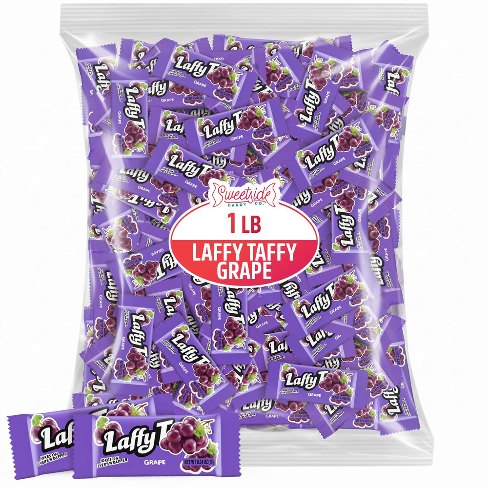 SWEETSIDE CANDY CO. bolsa frontal mostrando 1 lb y ventajas de evento