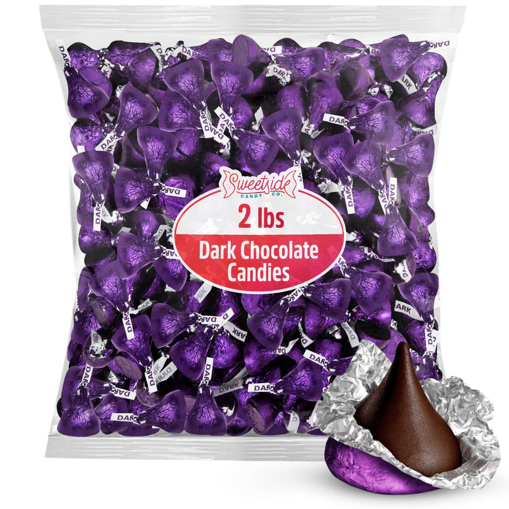 SWEETSIDE CANDY CO. paquete frontal morado con bombones, presentación elegante