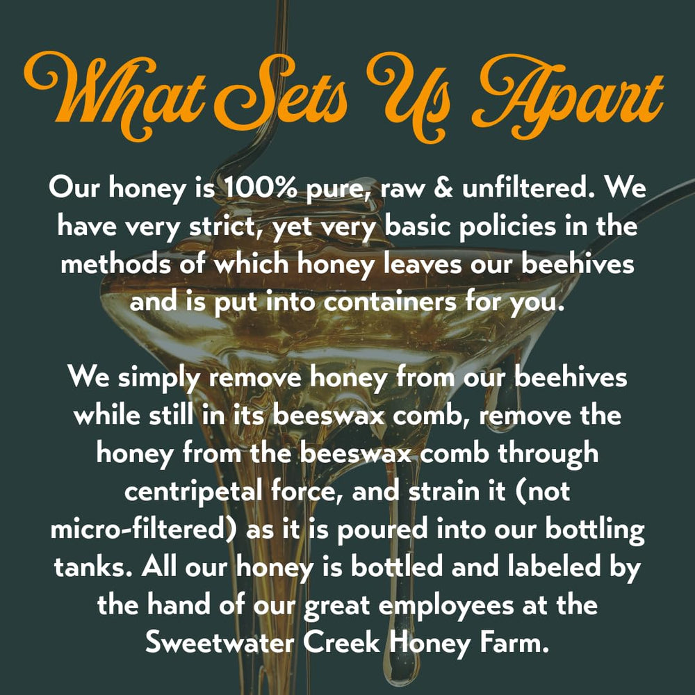 Sweetwater Creek panales y equipo de extracción resaltando método tradicional