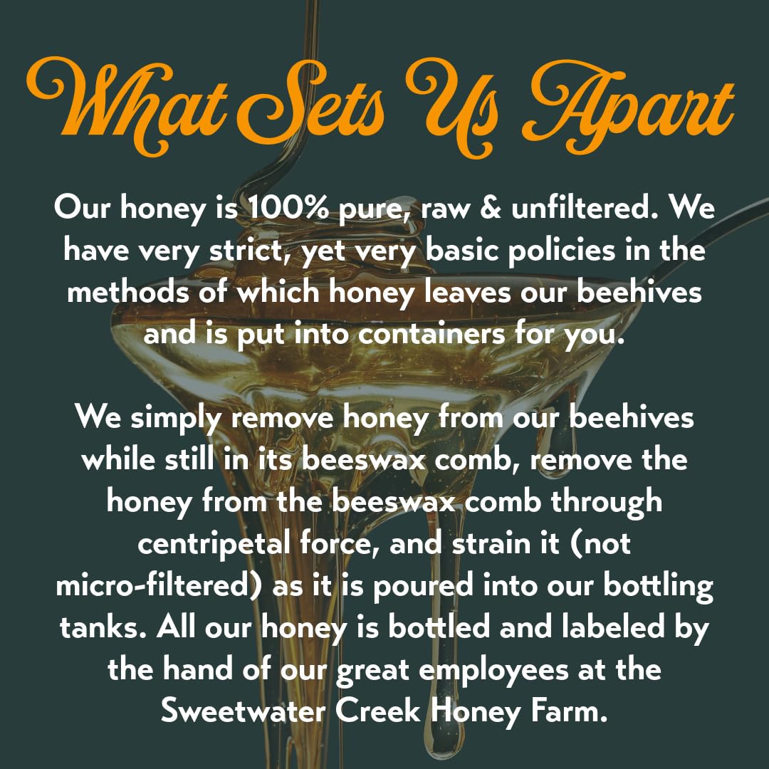 Sweetwater Creek Honey Farm panales durante extracción conservando polen natural