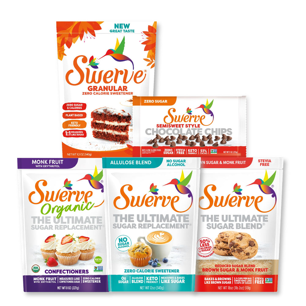 Cocina con Swerve en uso mostrando producto apto para recetas keto y sin azúcar