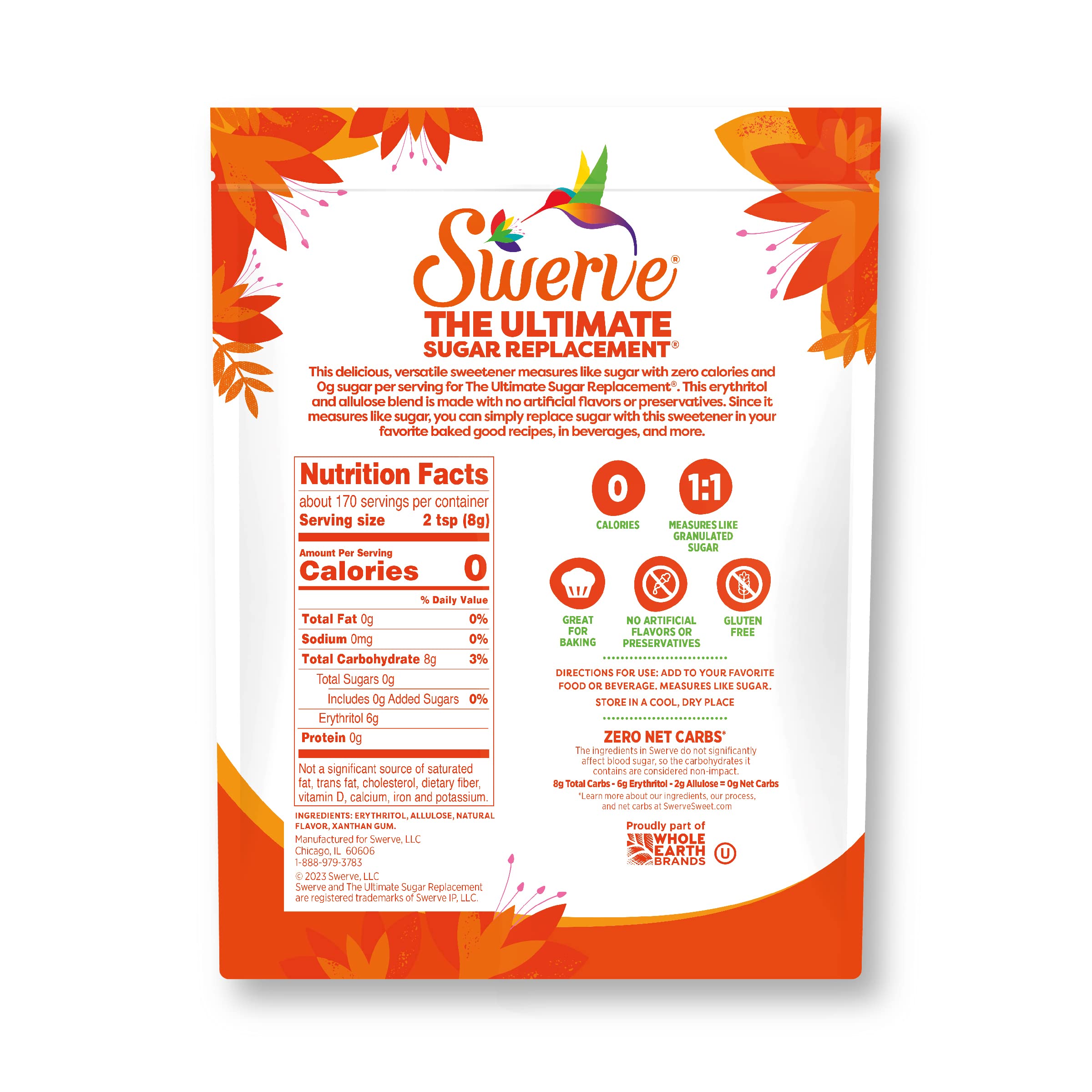 Textura granulada de Swerve en primer plano mostrando apariencia similar al azúcar