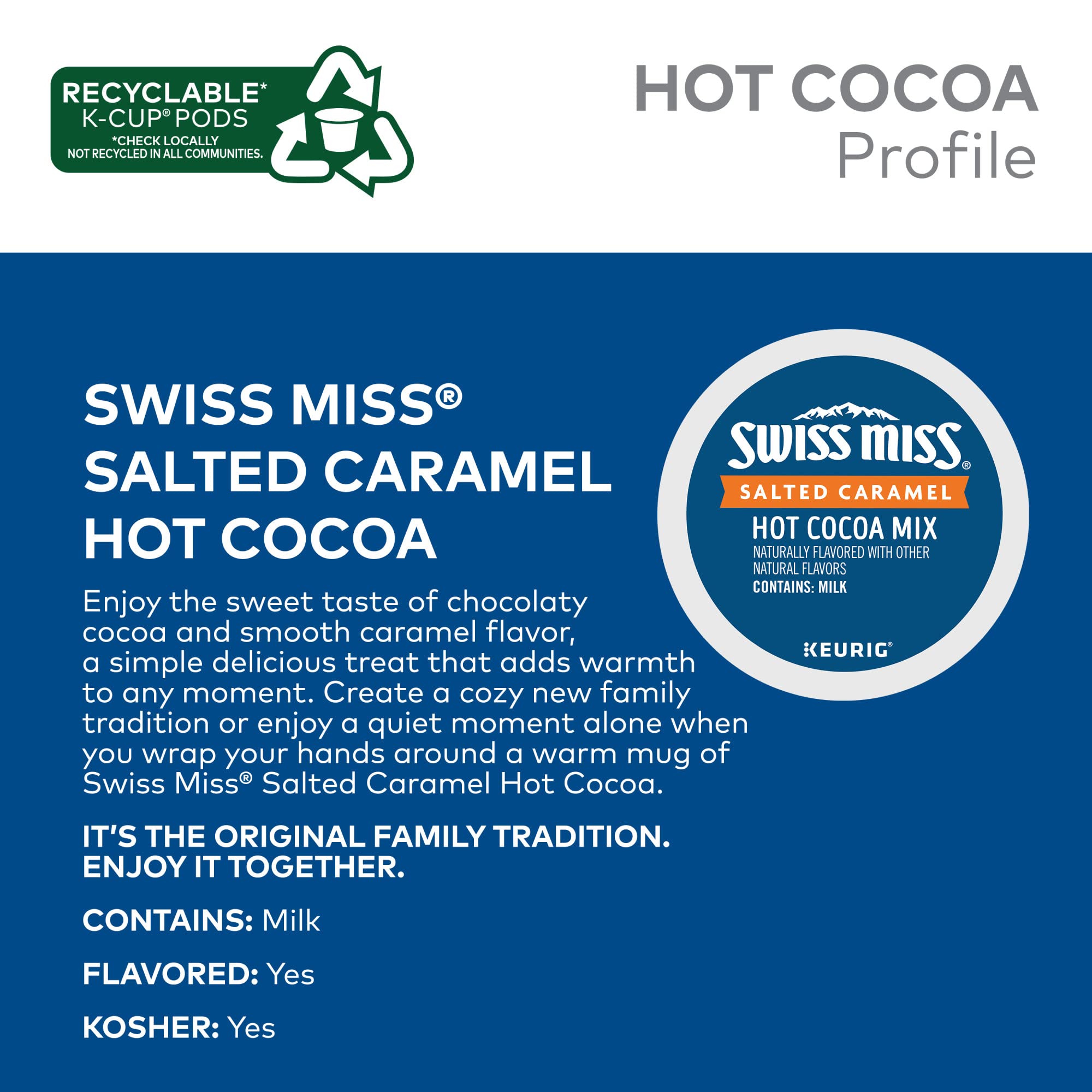 Swiss Miss cápsula insertada en máquina Keurig para preparación fácil