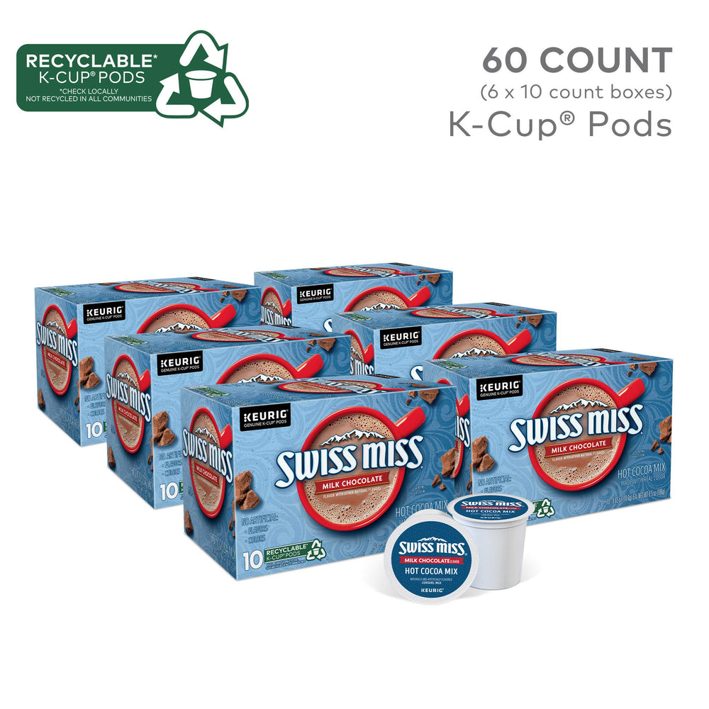 Swiss Miss cápsula K-Cup detalle del sello que mantiene frescura y sabor