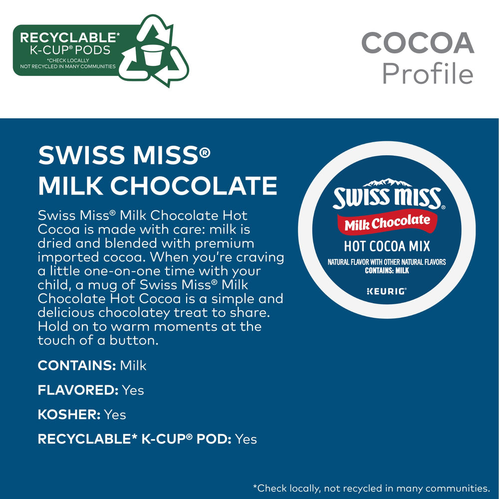 Swiss Miss taza humeante de chocolate caliente, reconforta y calienta rápido