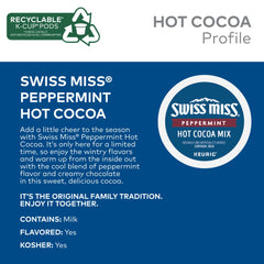Swiss Miss detalle de espuma cremosa en cacao con menta que sugiere sabor suave