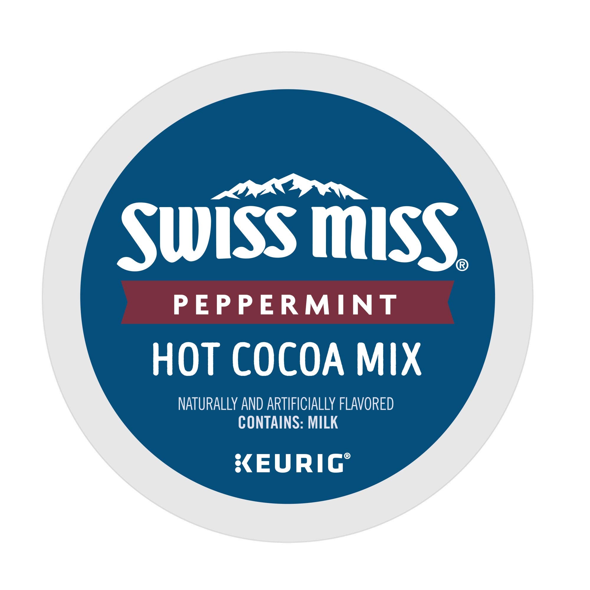 Swiss Miss cápsula en máquina Keurig compatible demostrando facilidad de preparación