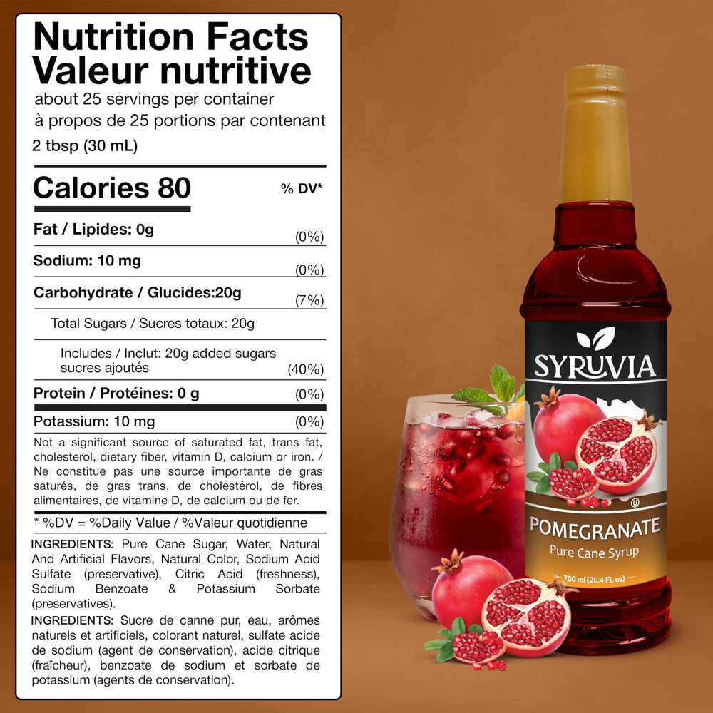 SYRUVIA jarabe en limonada fría añadiendo sabor refrescante