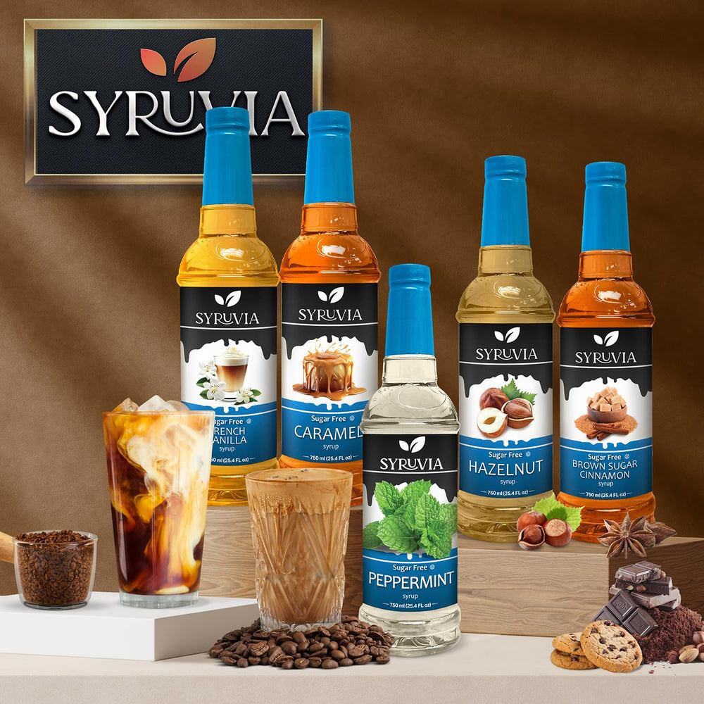 SYRUVIA jarabe usado para decorar postre en cocina, aporta dulce sin calorías