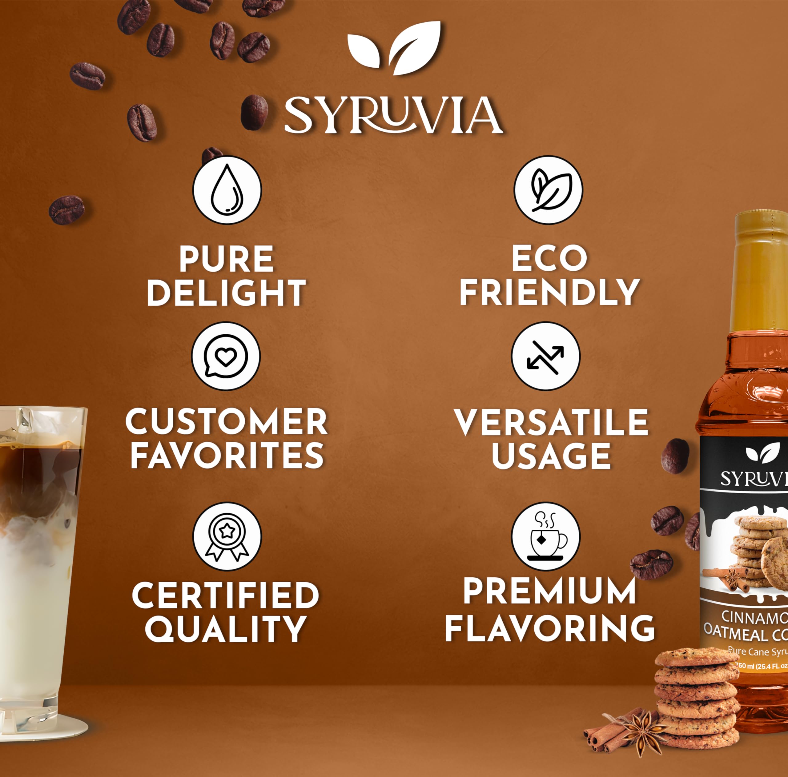 SYRUVIA junto a tartas y galletas en cocina para uso en postres caseros