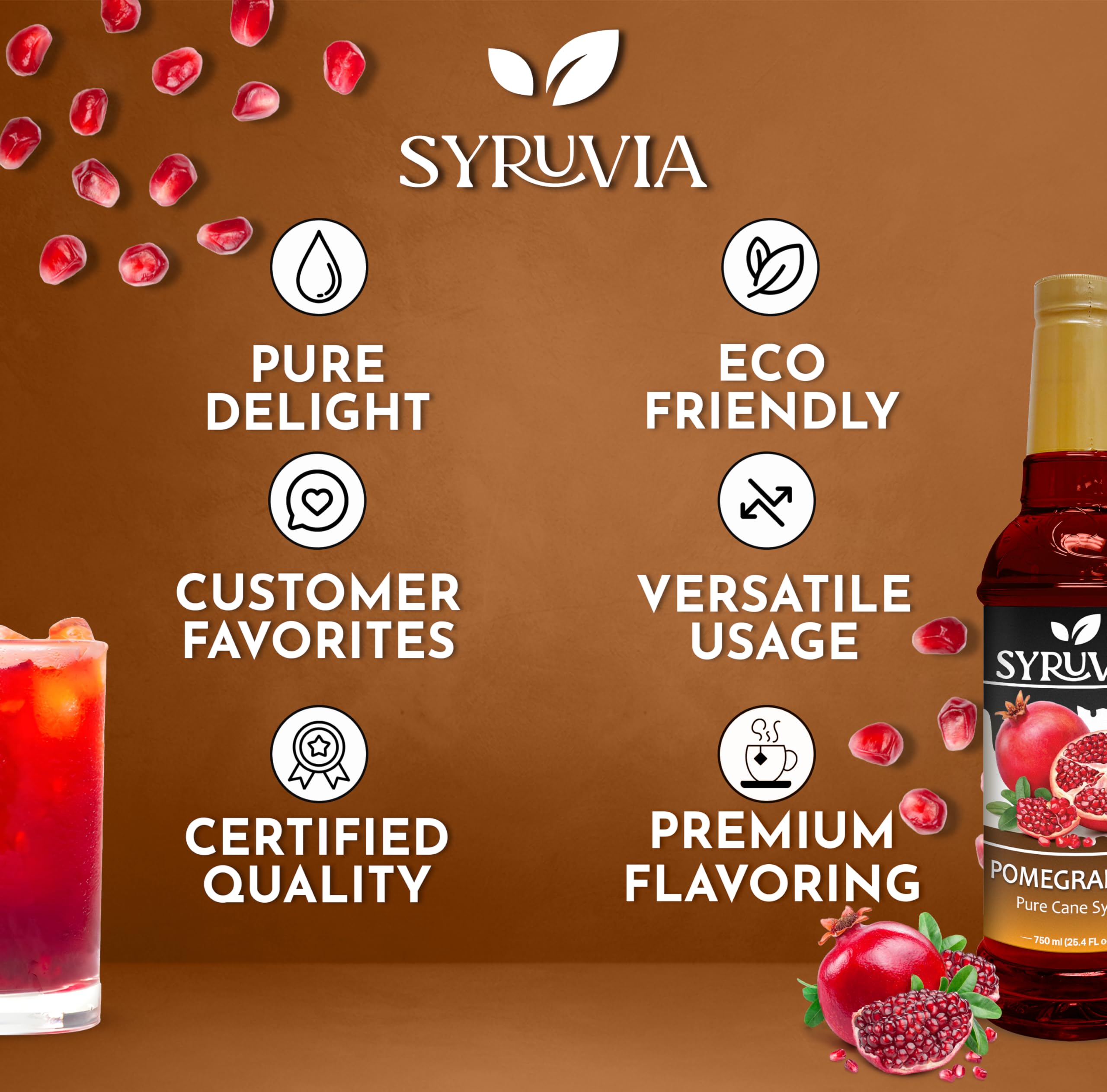 SYRUVIA etiqueta mostrando certificado Kosher y confianza