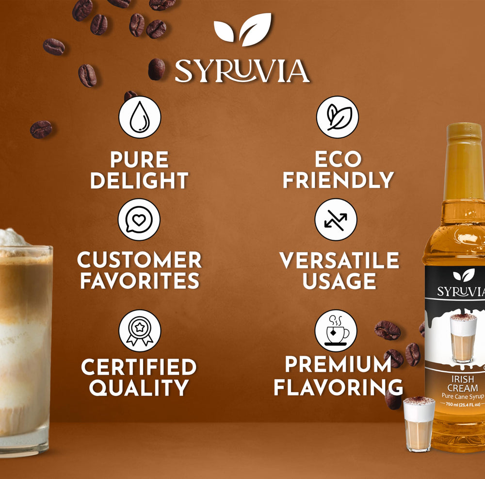 SYRUVIA detalle de etiqueta con información de ingredientes y certificado kosher
