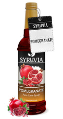 SYRUVIA botella de granada vista frontal con color vibrante