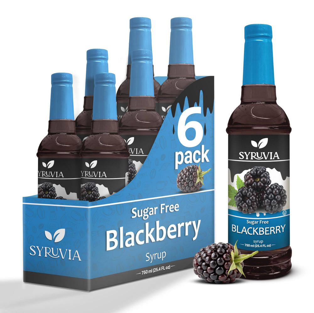 SYRUVIA frente del pack de 6 botellas con ahorro mayorista y fácil reposición