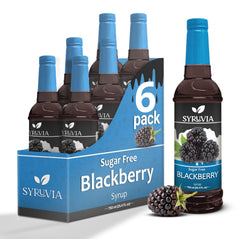 SYRUVIA frente del pack de 6 botellas con ahorro mayorista y fácil reposición