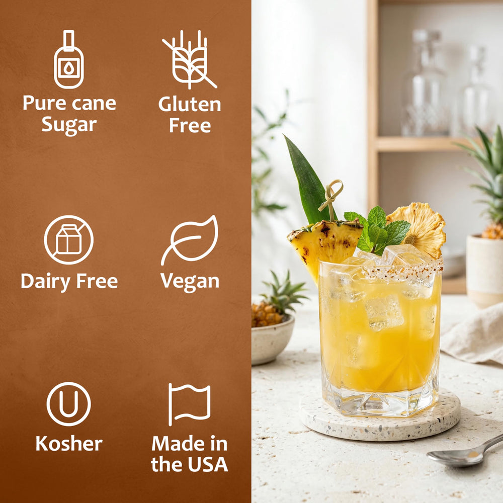 SYRUVIA jarabe de piña mezclado en té helado para aroma refrescante