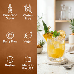 SYRUVIA jarabe de piña mezclado en té helado para aroma refrescante