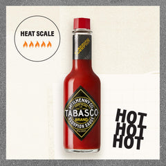 TABASCO Scorpion textura de la salsa en gota, muestra consistencia y color intenso
