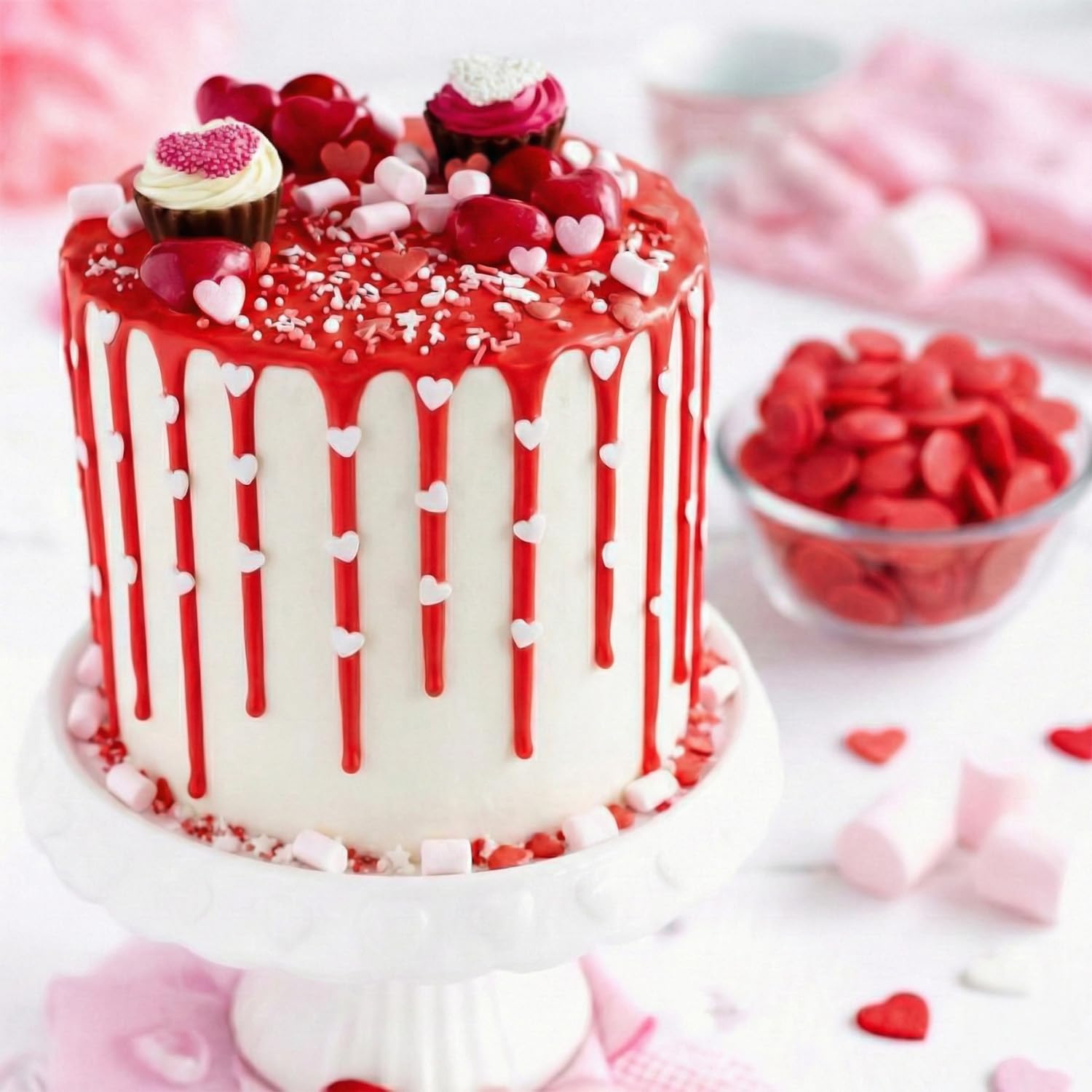 Taboom escena de mesa festiva con dulces rojos decorados que atraen visualmente