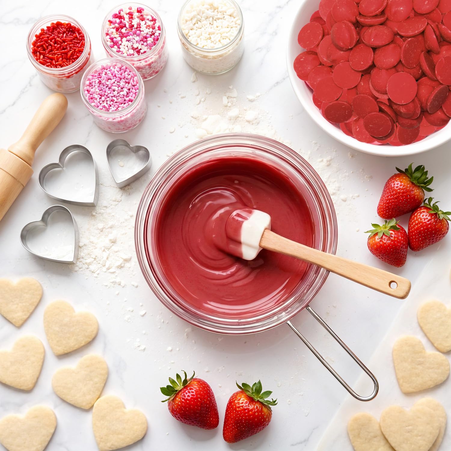 Taboom uso en cake pops con cobertura roja para resultados profesionales