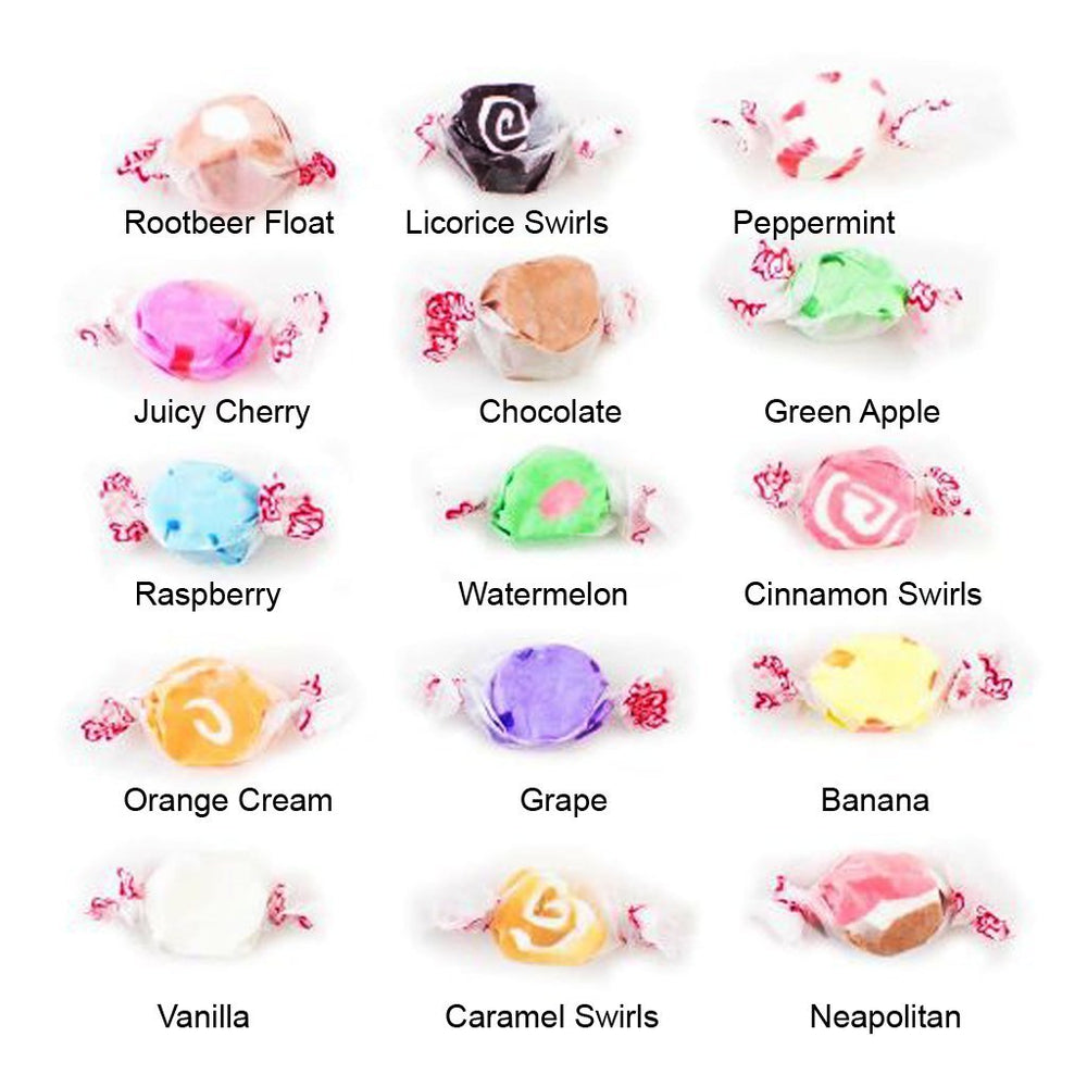 Taffy Town primer plano de textura elástica que resalta su masticabilidad