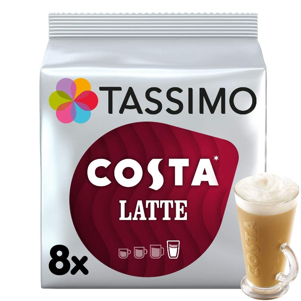 Tassimo paquete frontal mostrando 80 discos para uso prolongado