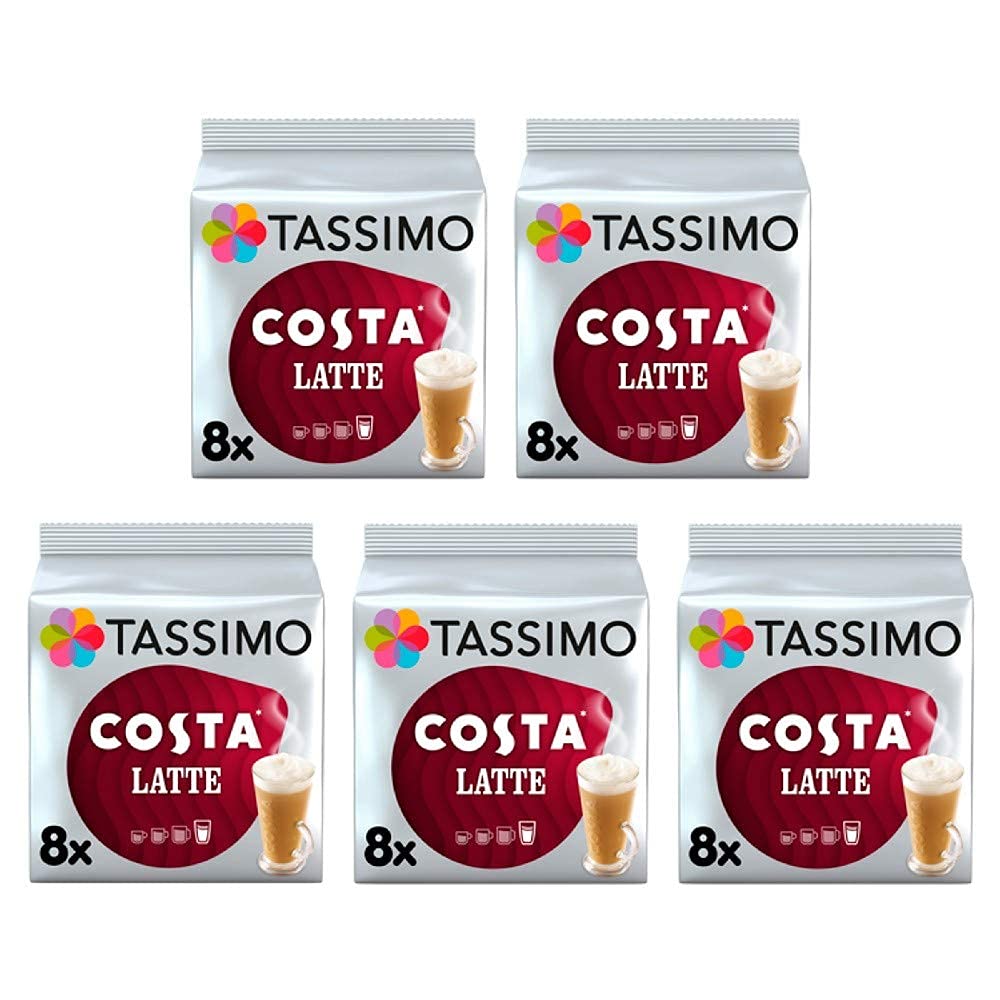 Tassimo cápsula en máquina TASSIMO preparando latte de forma rápida