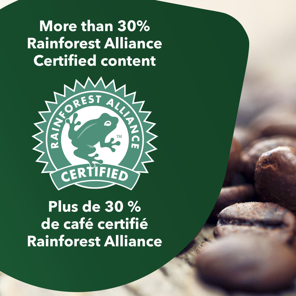 Tassimo Nabob comparación de tamaño mostrando el formato extra grande 123 g