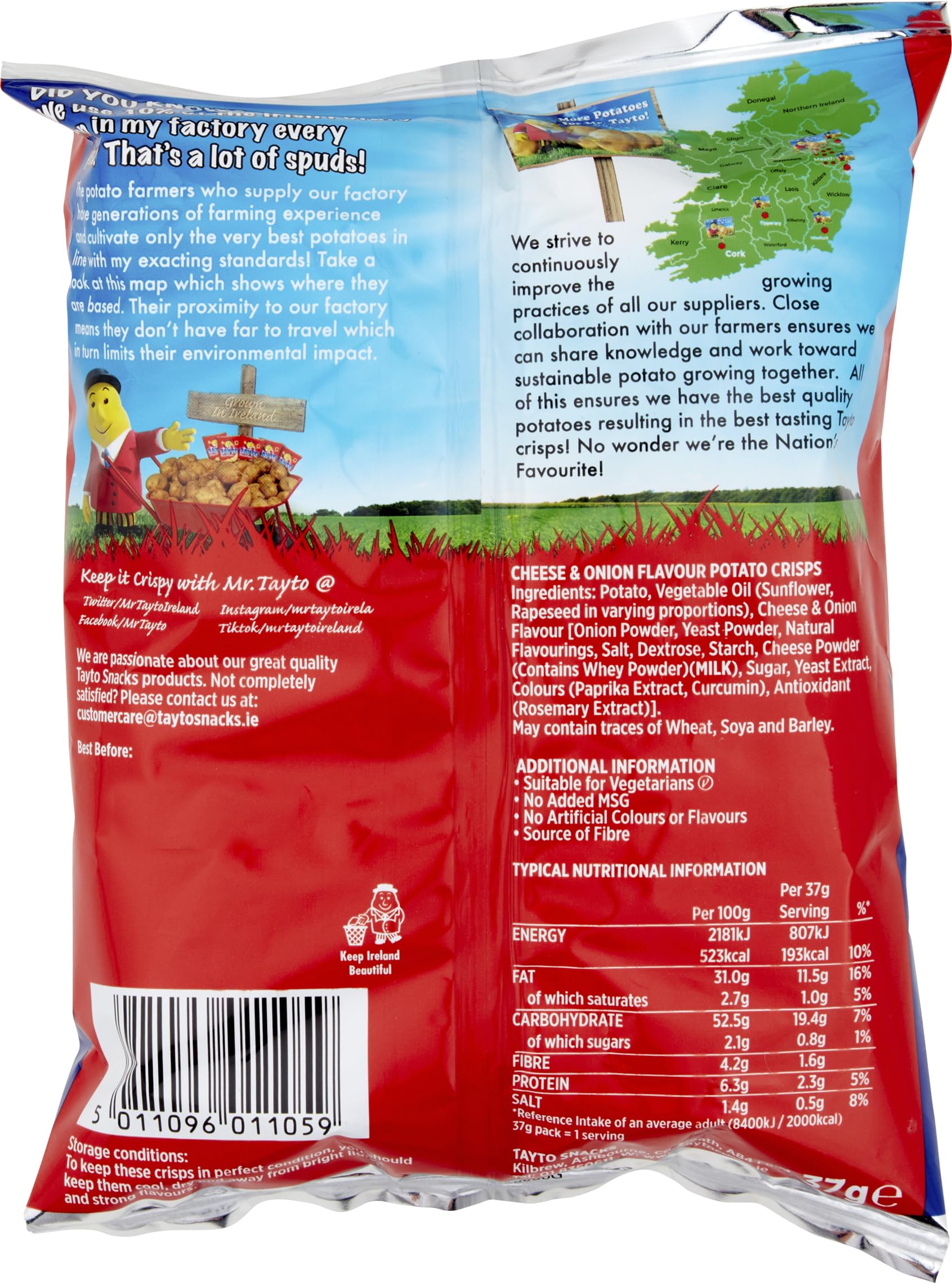 Tayto primer plano de textura crujiente y láminas, Tayto garantiza crocancia