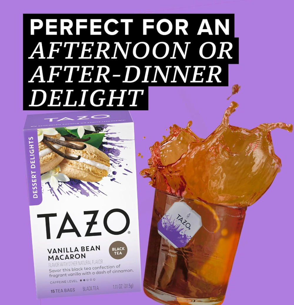 TAZO latte cremoso estilo postre con sabor a vainilla