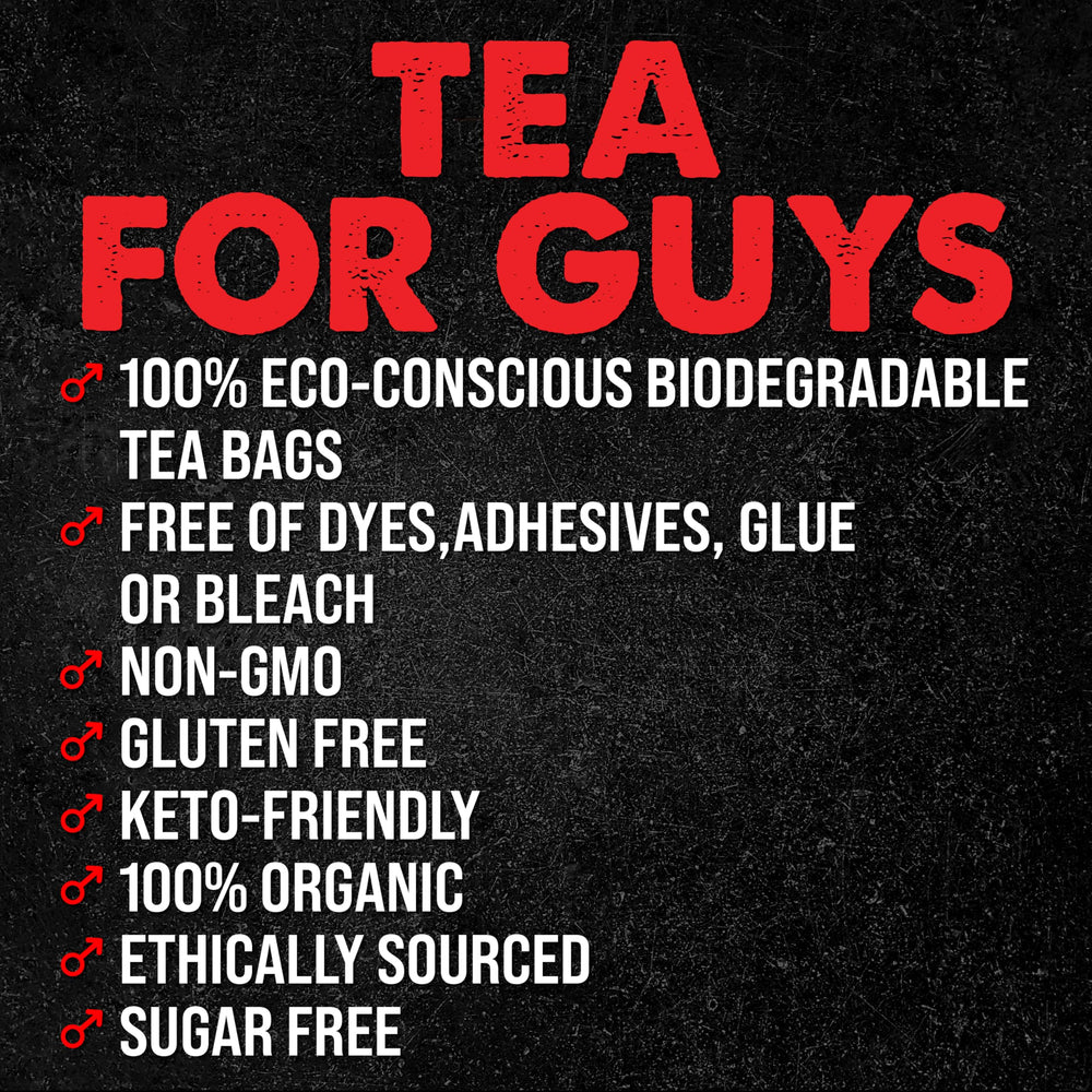 Tea For Guys escena lifestyle con hombre disfrutando energía y bienestar