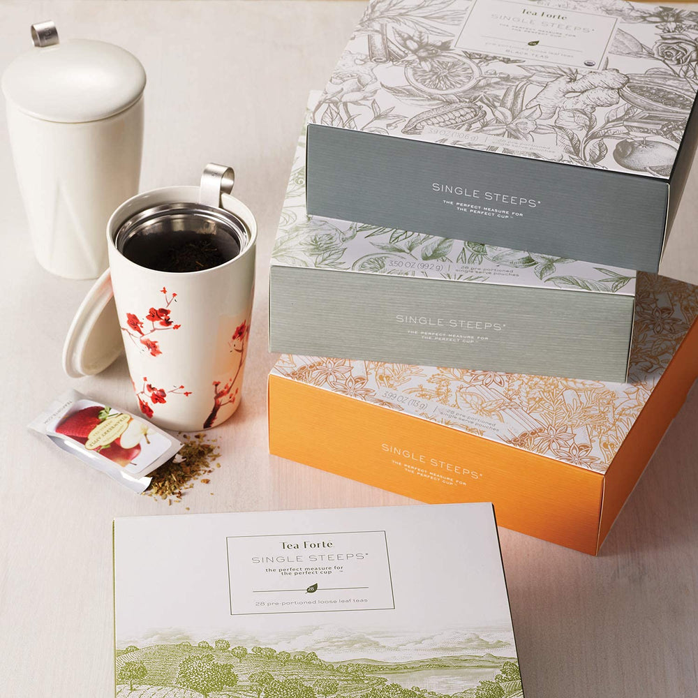 Tea Forte caja en ambiente de regalo ideal para anfitriones