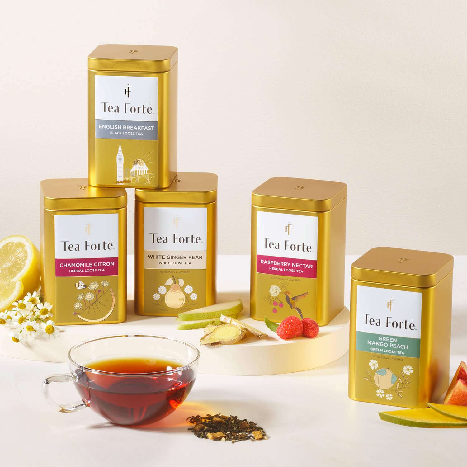 Tea Forte detalle del arte en lata que aporta valor estético