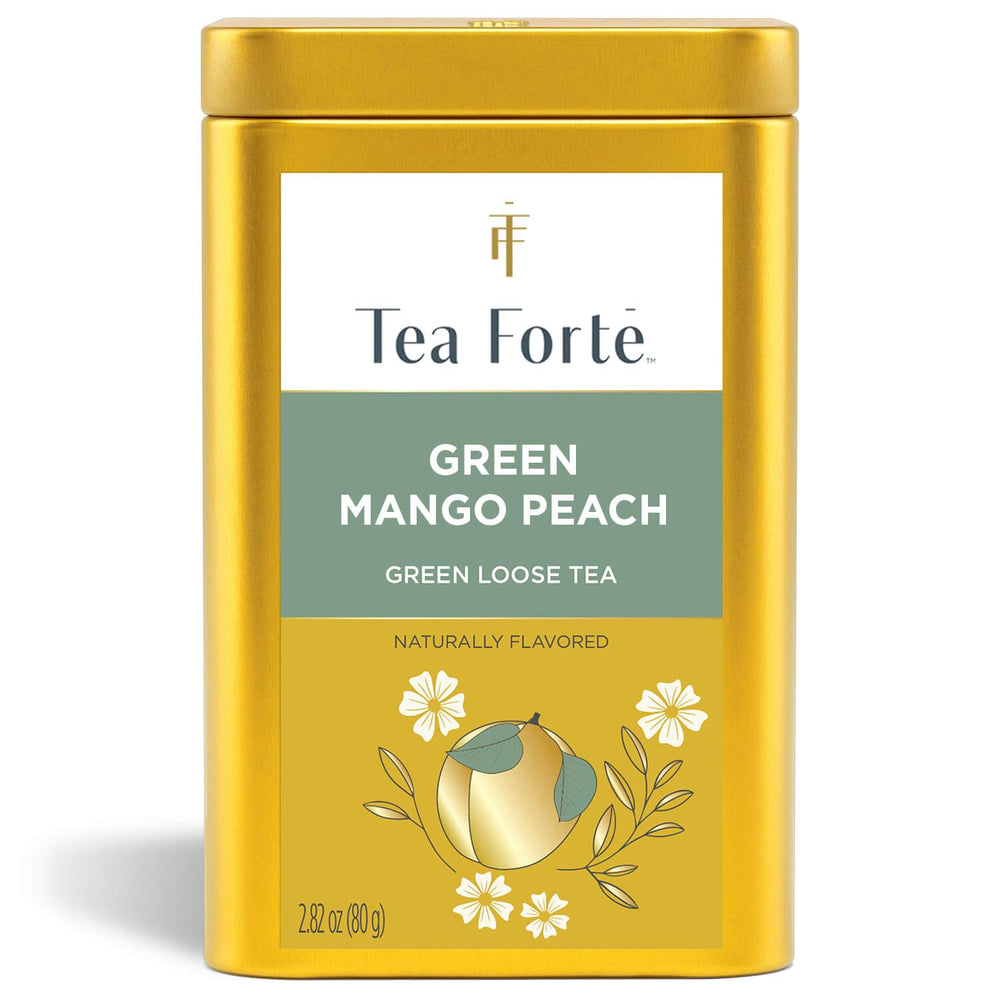 Tea Forte lata frontal mostrando el diseño y frescura del té