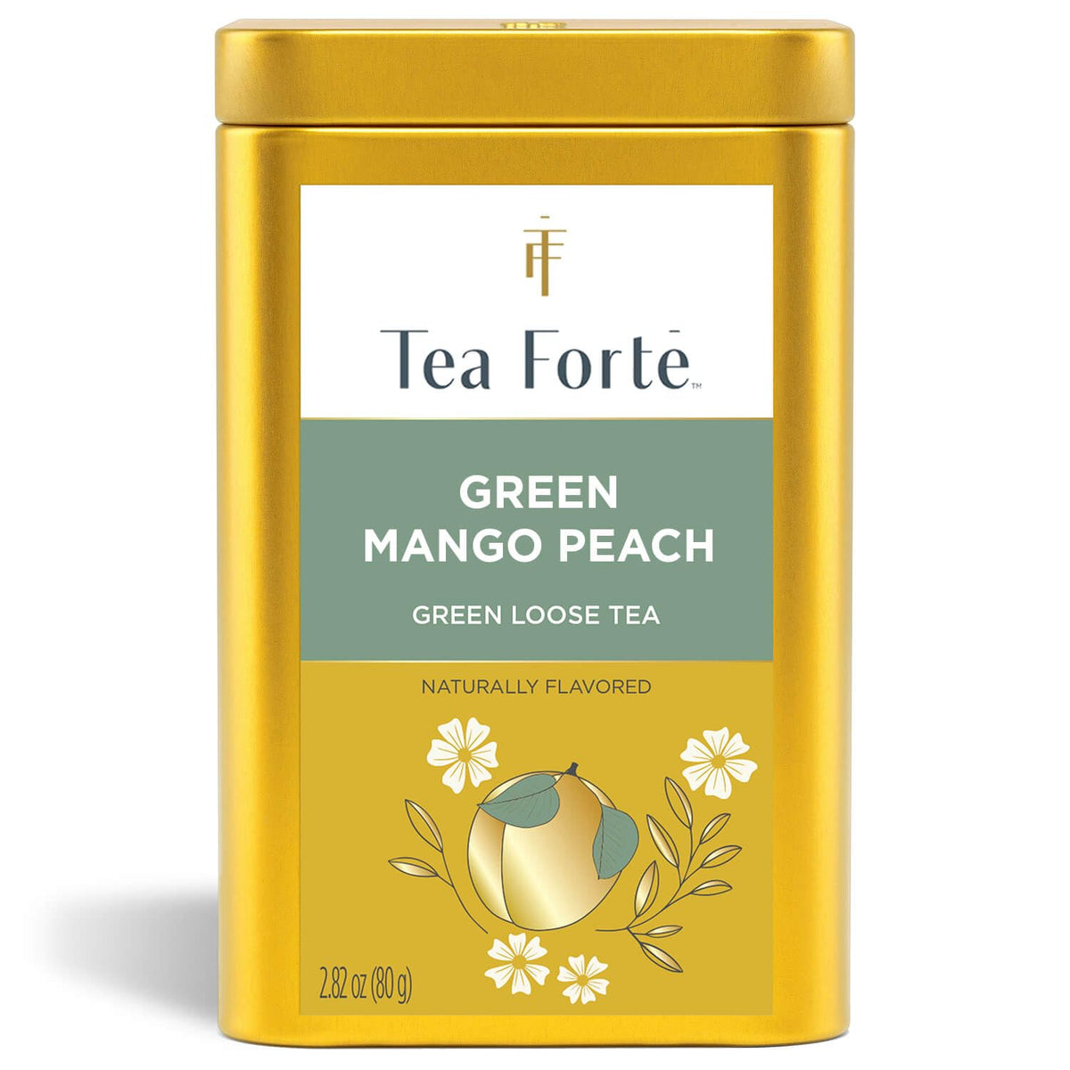 Tea Forte lata frontal mostrando el diseño y frescura del té