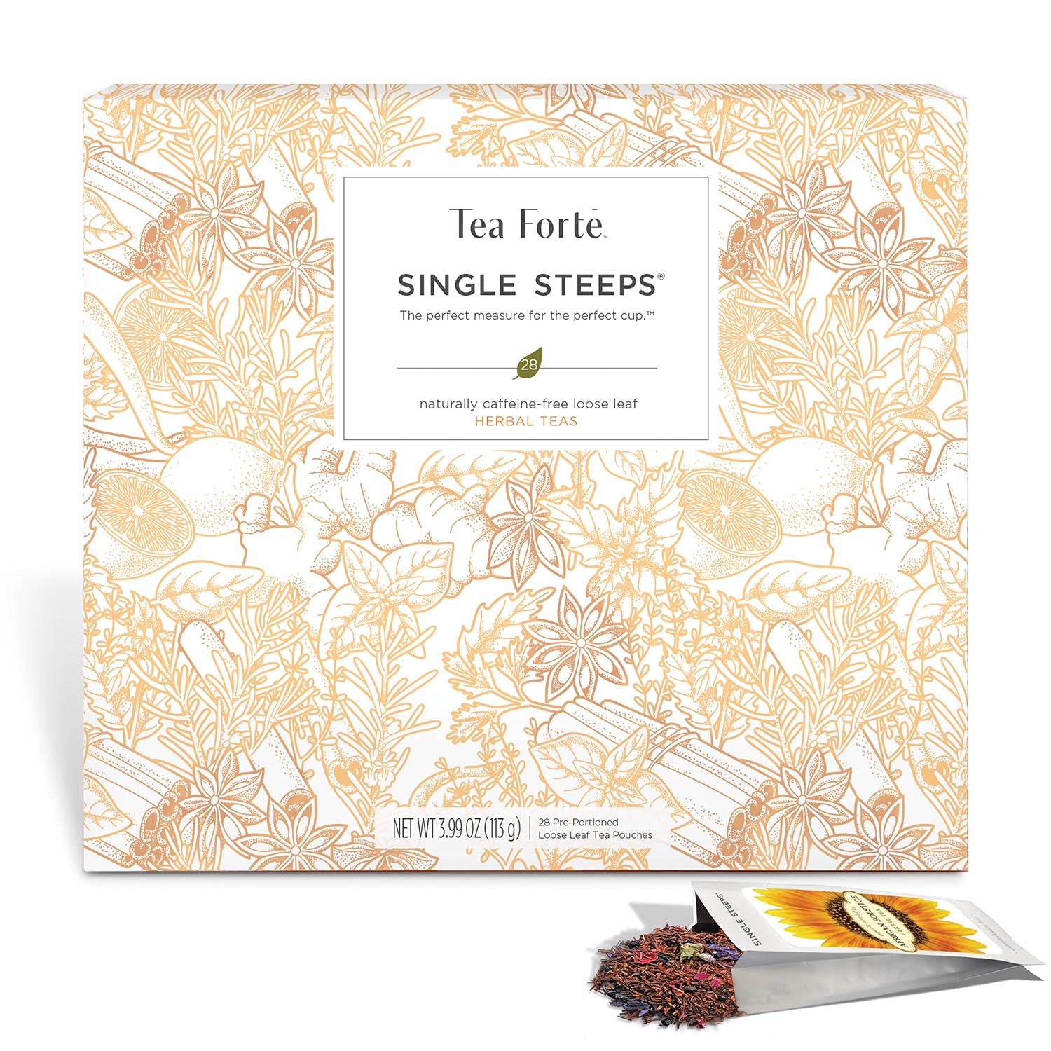 Tea Forte bolsitas distribuidas que muestran 14 sabores distintos