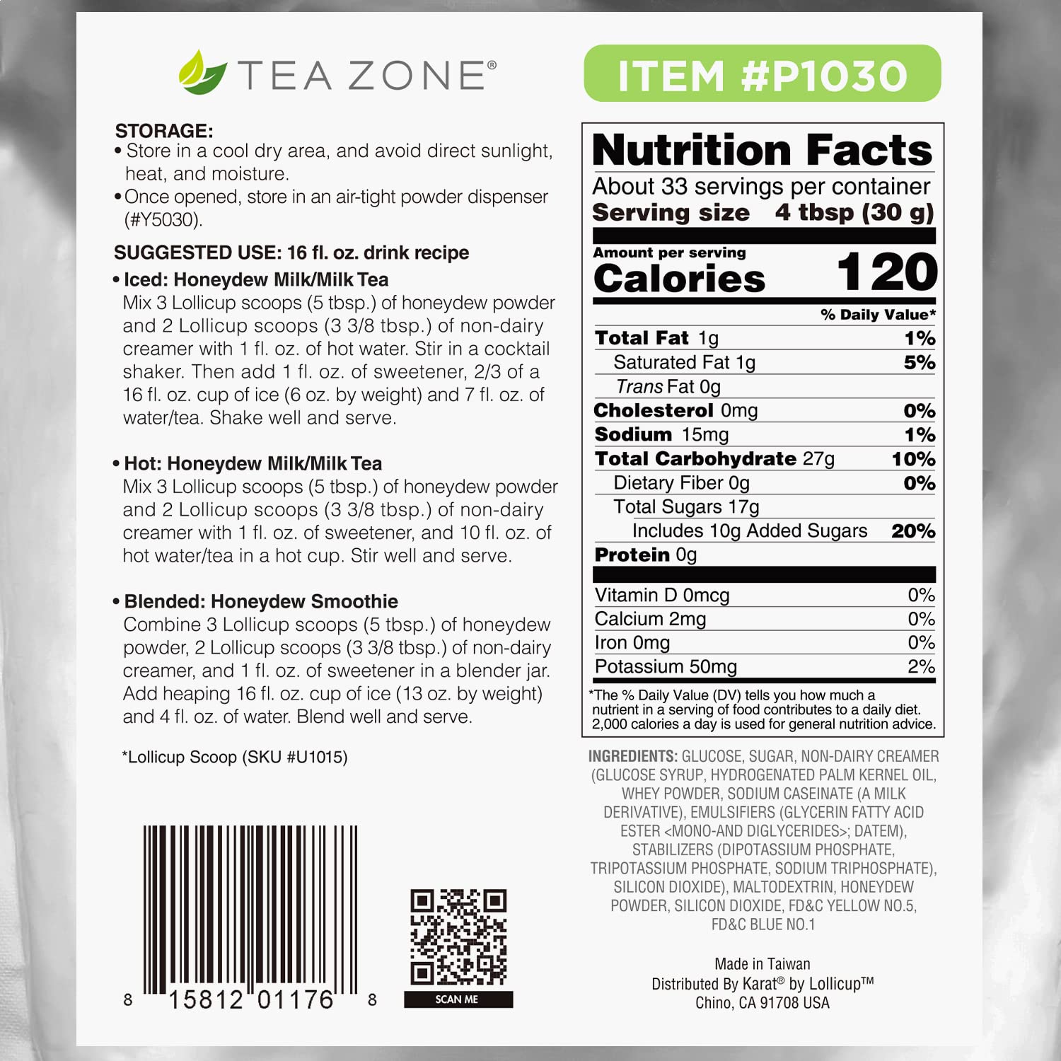 TEA ZONE batido de melón servido con espuma, resultado cremoso y apetecible