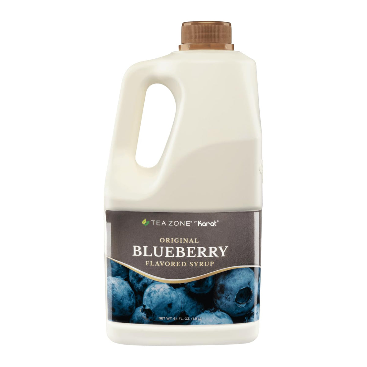 TEA ZONE frontal de la botella 64 fl.oz mostrando diseño y tamaño útil