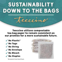 Teeccino latte cremoso preparado con leche espumada, estilo reconfortante