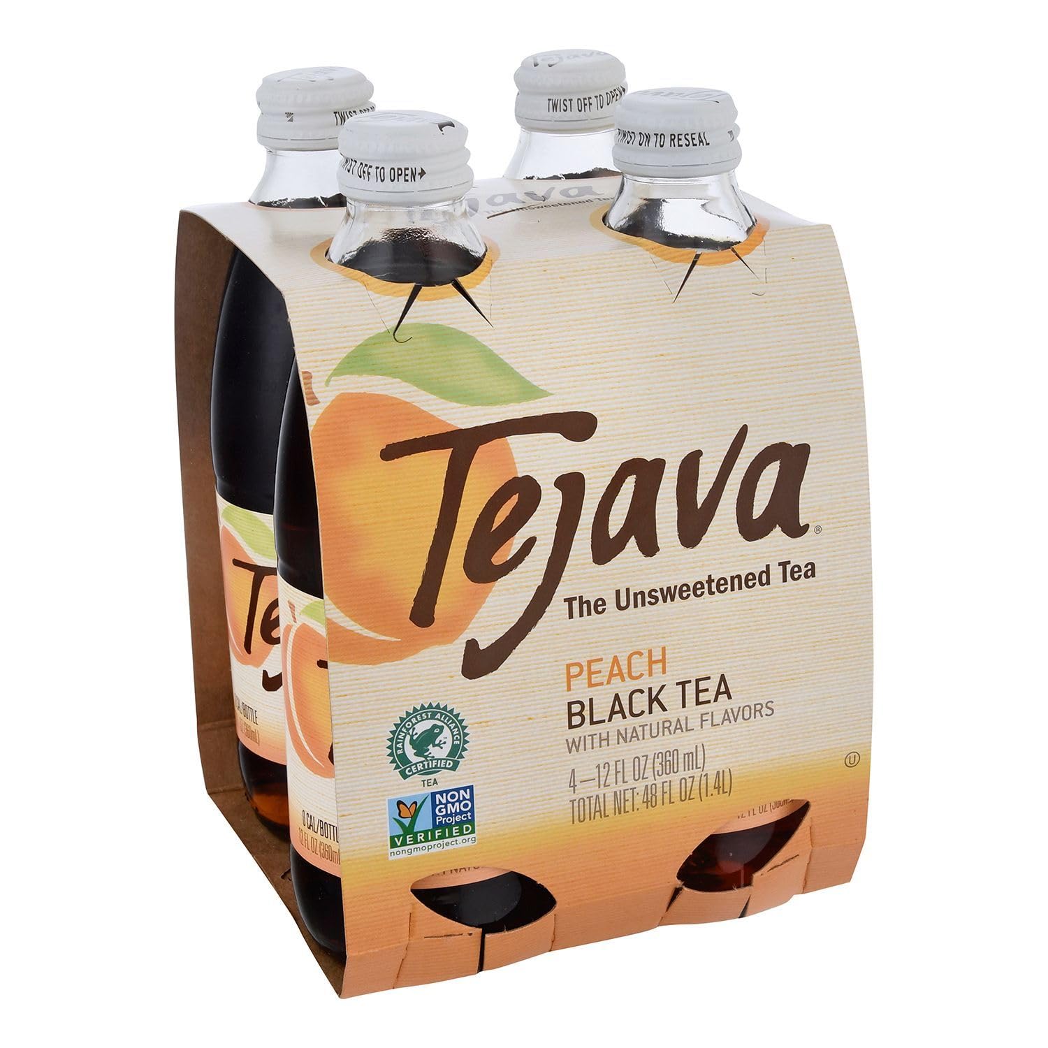 Tejava botella frente mostrando diseño premium y frescura
