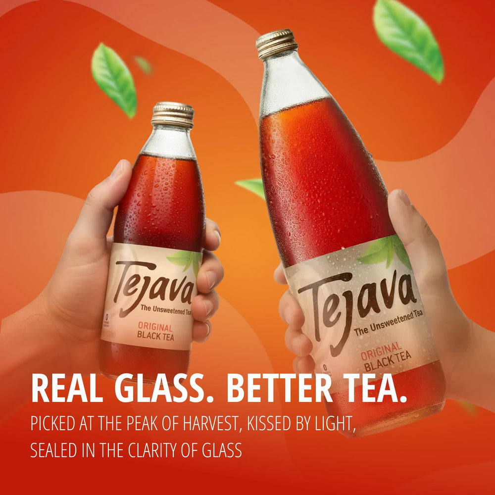 Comparación de tamaño Tejava 1L en mano para mostrar porción y conveniencia